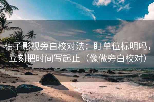 柚子影视旁白校对法：盯单位标明吗，立刻把时间写起止（像做旁白校对）