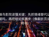 蜂鸟影院读懂关键：先抓情绪替代证据吗，再把结论拆两步（像翻折页说明书）