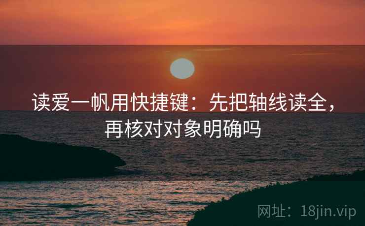 读爱一帆用快捷键：先把轴线读全，再核对对象明确吗
