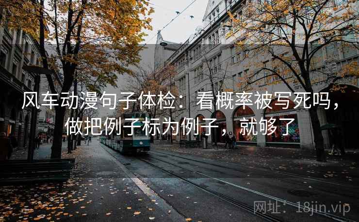 风车动漫句子体检：看概率被写死吗，做把例子标为例子，就够了