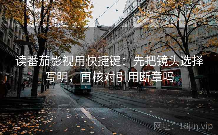 读番茄影视用快捷键：先把镜头选择写明，再核对引用断章吗